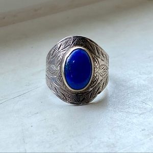 Lapis sterling ring